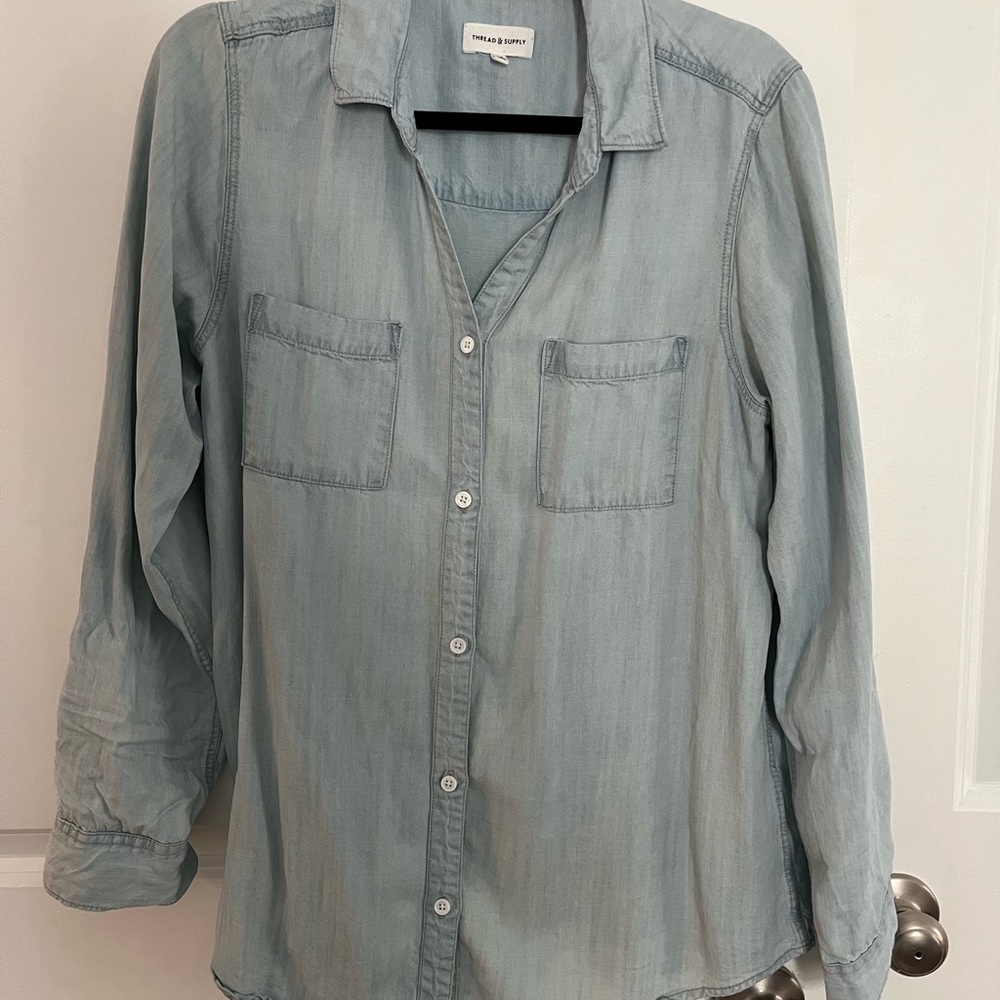 Thread & Supply Sky Blue button down shirt